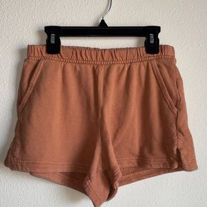Aerie sweatshirt style rust color shorts size XS